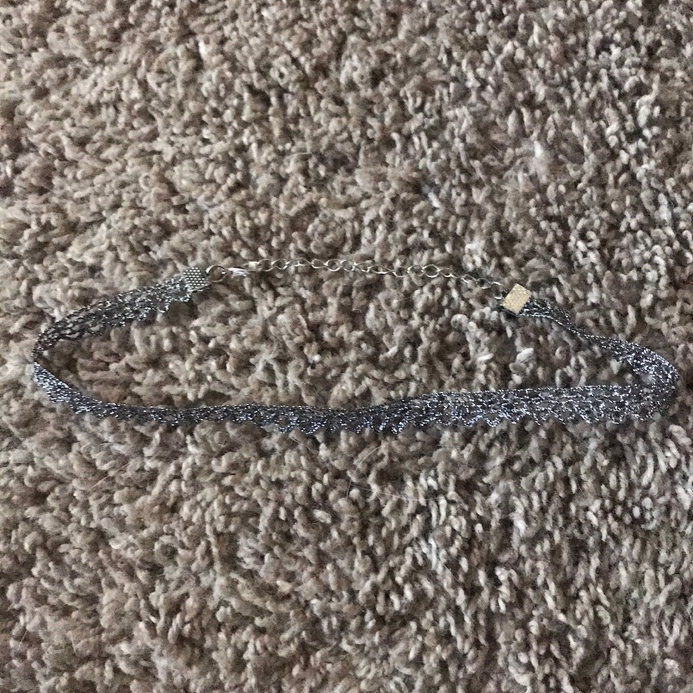 Glitter Choker with Silver chain